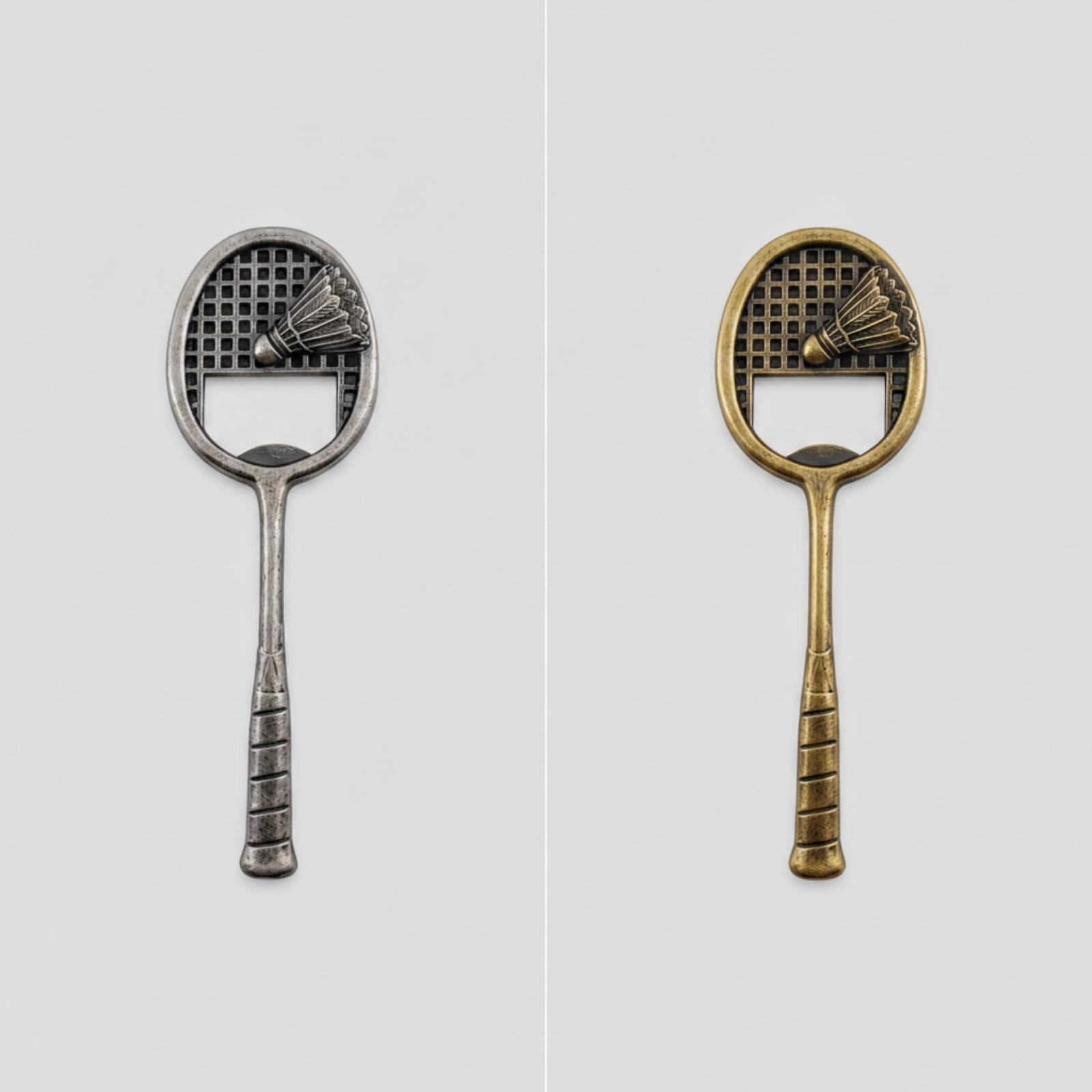Badminton Counter - Vintage Alloy Badminton Racket Bottle Opener
