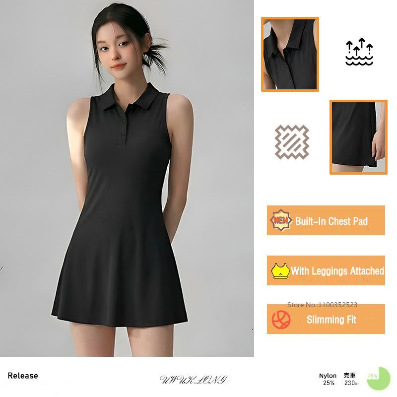 Women Tennis Golf Dress Sleeve - Badminton Outfit 评论和价格