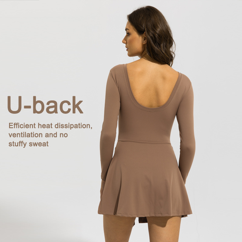 Women Long Sleeve Tennis Skirt - Badminton Outfit 评论和价格