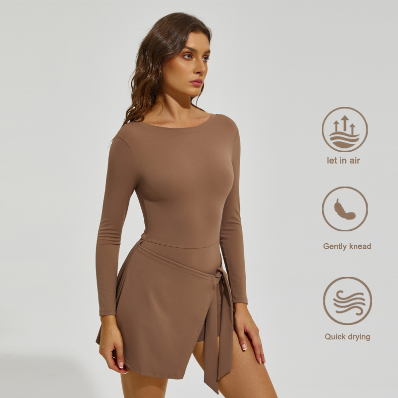 Women Long Sleeve Tennis Skirt - Badminton Outfit 评论和价格