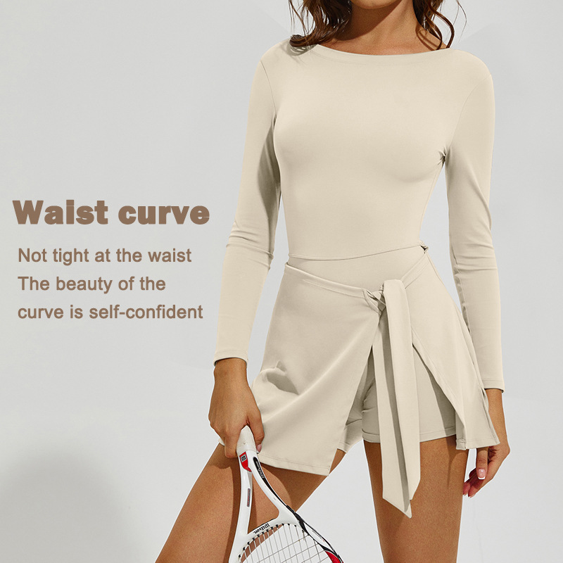 Women Long Sleeve Tennis Skirt - Badminton Outfit 评论和价格