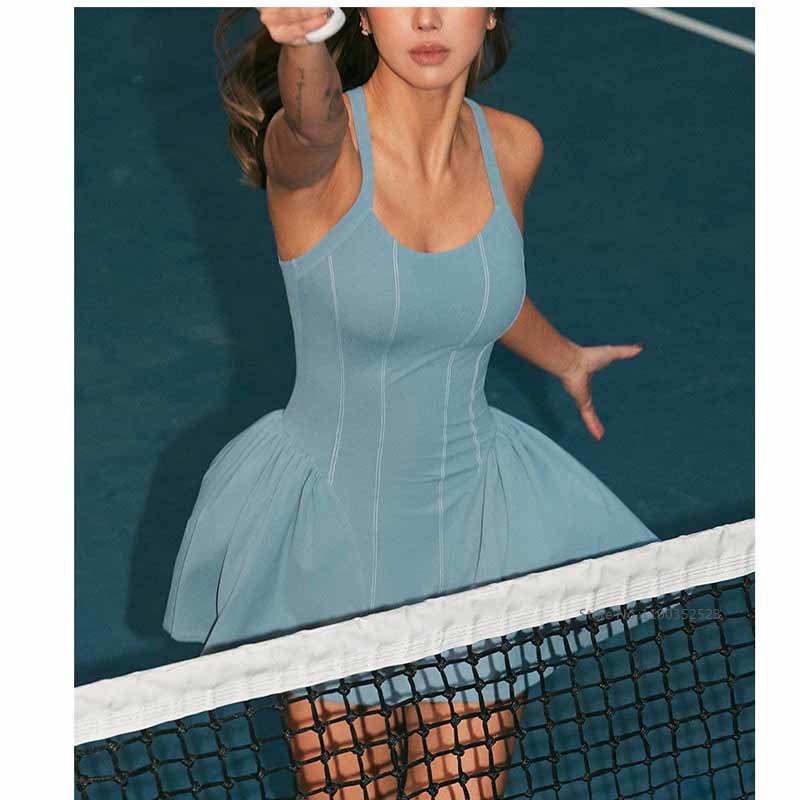 Women Tennis Dress with Bra Ho - Badminton Outfit 评论和价格