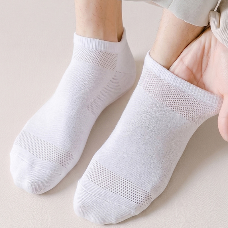 Men Sports Socks White No Show - Badminton Youtube 评论和价格