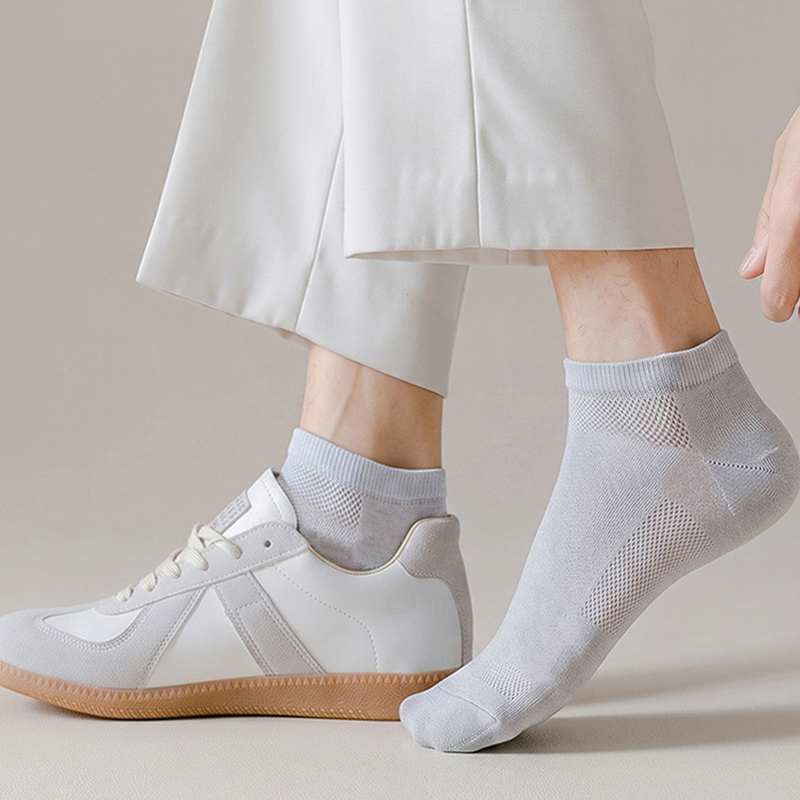 Men Sports Socks White No Show - Badminton Youtube 评论和价格
